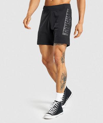 Pánské Šortky Gymshark Bold Černé | CZ 2859HAP